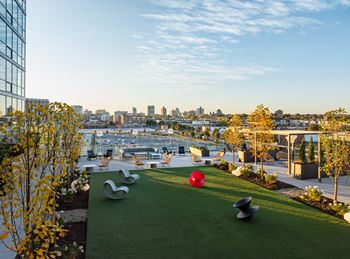 West facing, 7th floor zen garden terrace